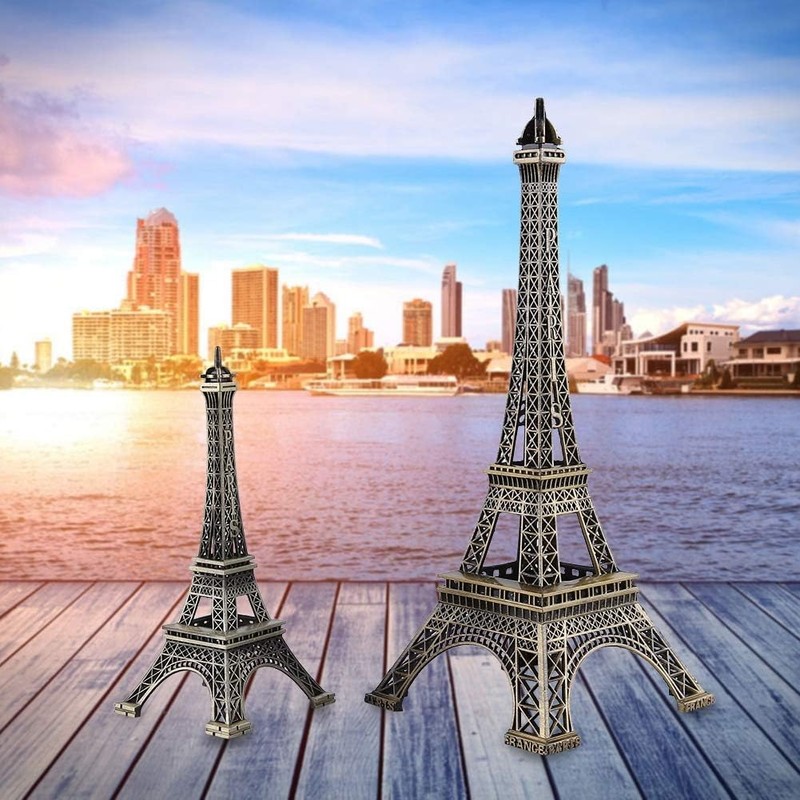 Cyrank Eiffel Tower, Metal Eiffel Tower Statue Decor Zinc Alloy