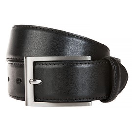 LLOYD Belt mens belt leather belt black 19, Länge:105 cm, Farbe:schwarz