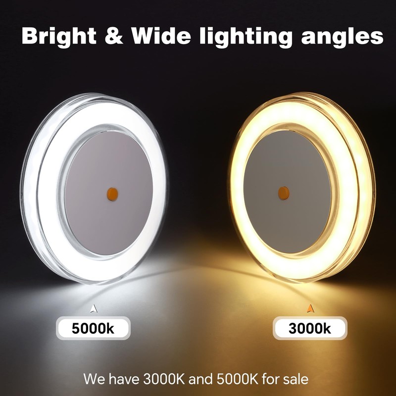 Obeaming RV Puck Light with Dimmer Switch, 3 Inch 12