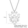 DUOWEI Enamel Tentacle Octopus Necklace Ocean Animals Pendant for Women