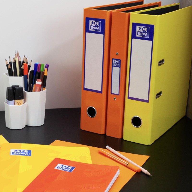 Oxford Premium A4 Lever Arch File, Orange Single Folder, Heavy