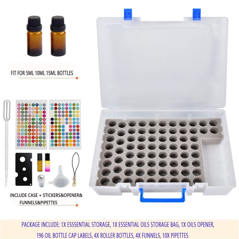 ALCYON Essential Oil Storage Case Contains 75 Bottles and accessories