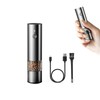 Small Electric Salt and Pepper Grinder Set Rechargeable, Adjustable Coarseness,