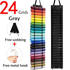 Wnddle Vinyl Rollen Organizer, Vinyl-Aufbewahrungsregal mit 24 Fächern, Vinyl-Rollenhalte, Vinyl Aufbewahrungshalter, Vinylrollen Aufbewahrung Organizer, für Aufbewahren Papier, Geschenkpapier usw