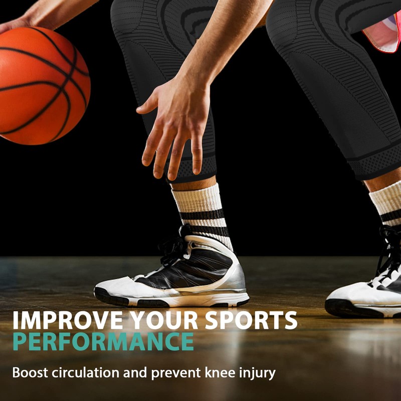 Ruilaibao 2 Pack Full Leg Compression Sleeves, Long Knee Brace