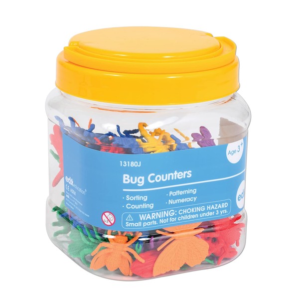 edxeducation Bug Counters - Set of 72 - Early Math Manipulatives - Learn Counting, Colors, Sorting and Sequencing - Home Learning