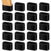 Mardatt 20Pcs 3/4" x 1-1/2"(20x40mm) Oval Rubber Chair Leg Tips