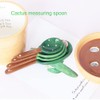 BigNoseDeer Ceramic Cactus Measuring Cups and Spoons Set Organizer, Cute
