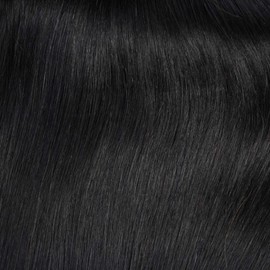 hair2heart Premium Tape Extensions, Raw Hair, Straight, 20 Tapes, 2.5 g, 40 cm, Natural Black