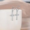 VONALA Cross Earrings 925 Sterling Silver Infinity Heart Leverback Earrings