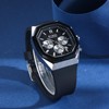 BUREI Men's Watch, Multifunction Pointer Display Silicone Strap Calendar Quartz