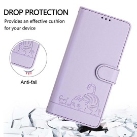 PEIYE Case for Oppo Reno 13F (4G/5G), Wallet Synthetic Leather Magnetic Flip Cover, Card Holder, Book Style, Foldable Kickstand, Full Protection, Shockproof -Purple