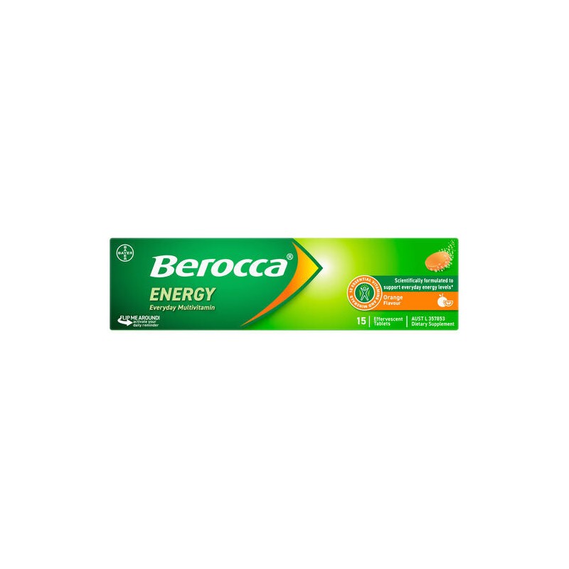 Berocca Energy Orange Effervescent Tablets 15 Pack