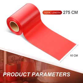 Syhood Syhood Outdoor Christmas Poly Satin Ribbon Floral Craft Decoration Aspidistra Leaf Pattern Ribbon Easter Holiday Outdoor Decorating(4 Inch X 30 Yards,Red)