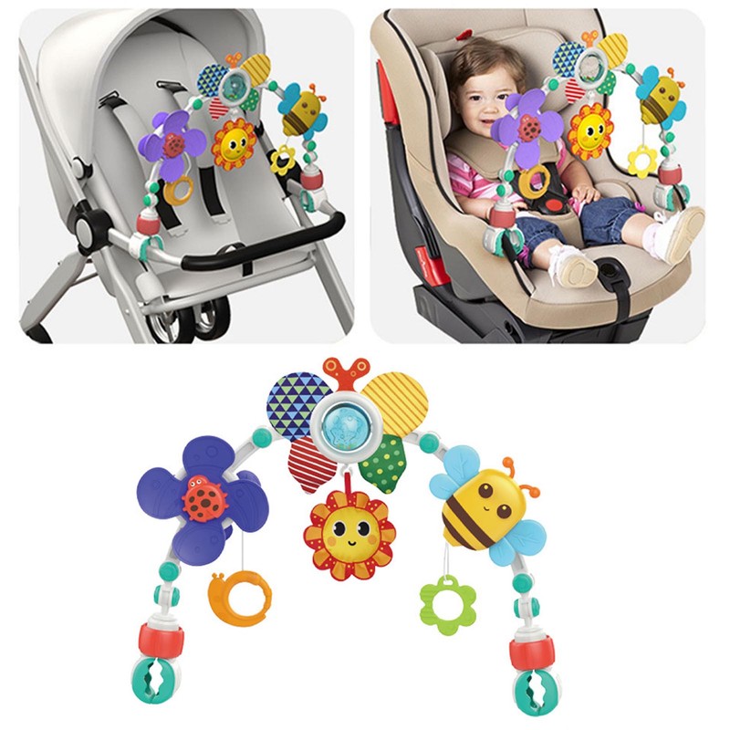 Baby Bed Hanging Rattles Multi Purpose Develop Hand Eye Coordination