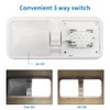 RVZONE 12V Led RV Ceiling 1100 Lumen Double Dome Light