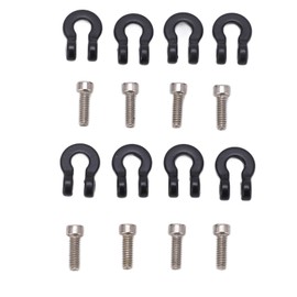 8pcs Metal Front Rear Bumper Trailer Hook for 1/24 RC Car Tow Shackle Hook Accessory