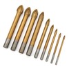 9Pcs Drill Bits for Glass Ceramic Tile Hole Opener Triangle