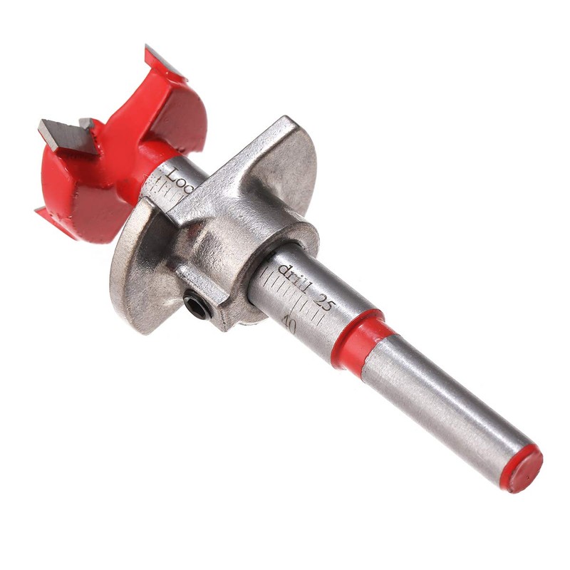 TOPWAY Forstner Bits Set 5PCs, 15-35mm Cemented Carbide Adjustable Positioning
