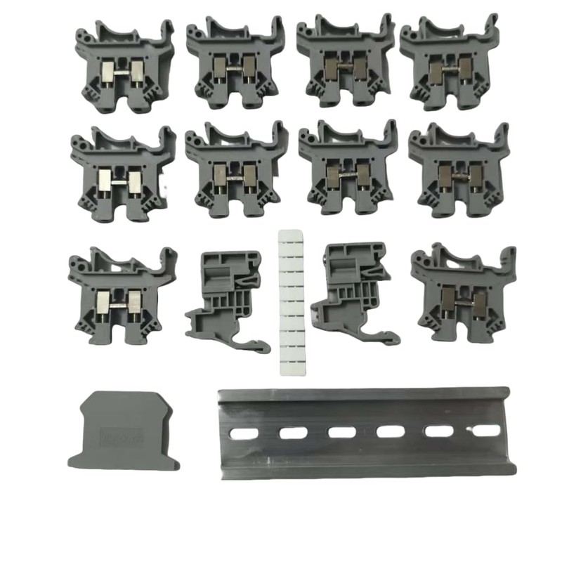 AKINLOAF UK2.5B 10 Gang Box Connector DIN Rail Terminal Blocks,