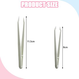 TRKETK 20 Pcs Plastic Tweezers Craft Colorful Plastic Non-Slip Craft Tweezers for Sorting and Counting Electronics Repair Bead DIY Crafts (5 Colors)