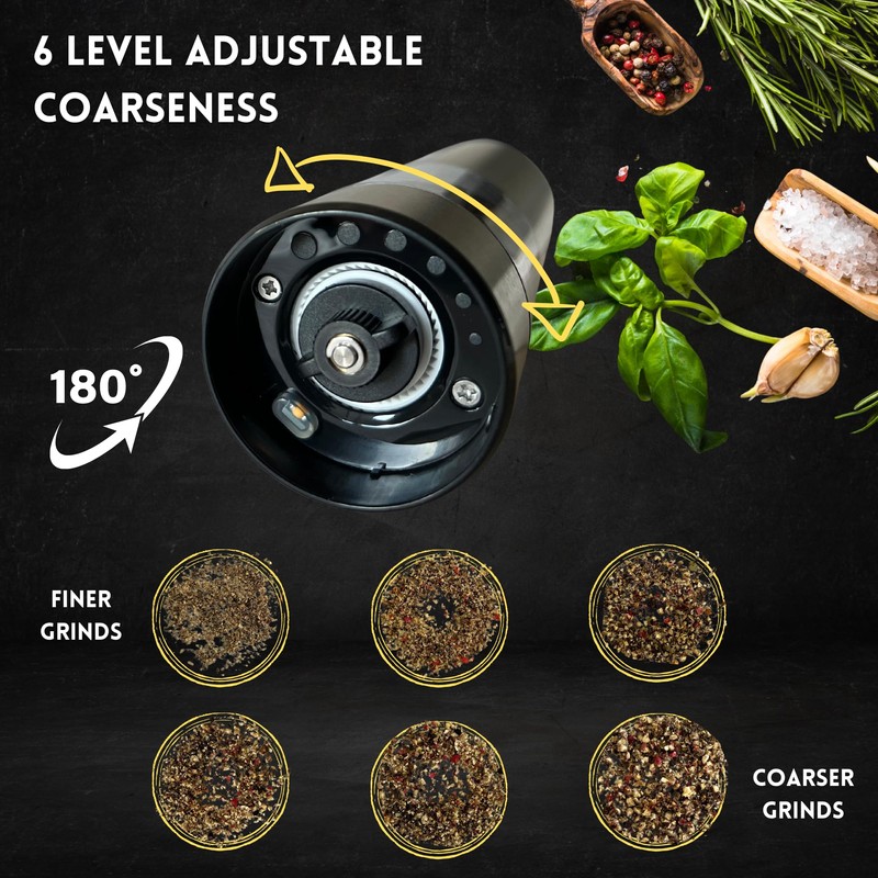 Electric Salt and Pepper Grinder Set of 2 | Automatic