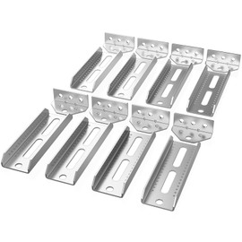 woiron 8 Pcs 8 inch Galvanized Swivel Boat Trailer Bunk Brackets, Galvanized Swivel Top Bunk Bracket Kit Compatible with 2" x 4" Boat Trailer Crossmember - Ski Boat, Fishing Boat or Sailboat