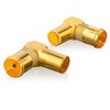 SEBSON Antenna Angle Adapter Set 90° - 2x Coaxial Plug
