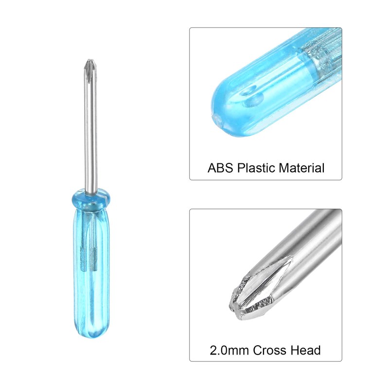 uxcell Mini Phillips Screwdriver, 2.0mm Cross Head 45mm Length for