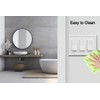 OKAWYC Triple Decorator Light Switch Cover Aria Metal Wall Plate,