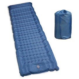 Sleeping Pad Airbed Air Mattress Camping Inflatable Sleeping Pad Ultralight 5 inch thick self-inflating camping mat Built-in foot pump Camping Hiking Tent Lightweight Sleeping Pad (purplish blue)