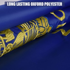 VICDRIA Oregon State Flag, 4x6 Ft, Deluxe Full Embroidered Heavy Duty Polyester Durable OR Outside Flags, Indoor/Outdoor with Sewn Stripes and Brass Grommets