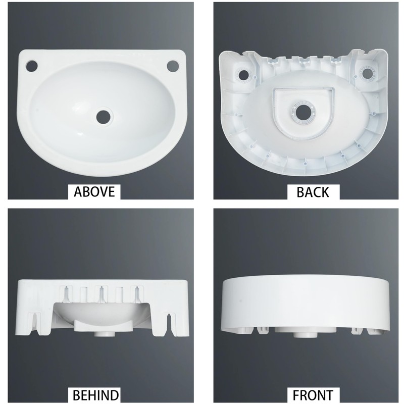 Wall Mount Bathroom Sink 17.7"x13.4" No-Drill Installation Self-Adhesive Wash basin