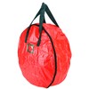 Christmas Wreath Storage Bag PE Woven Fabric Dustproof Round Red