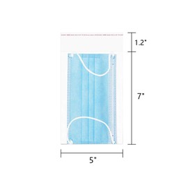 ​5x7 Self Sealing Cellophane Bags 100pcs Self Adhesive OPP Plastic Bags Clear Resealable Cello Bags 1mil for Bracelets Cookies Cards Beans Snacks Brochures Socks Bakery Party 11 Sizes to Choose from
