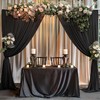 10x10ft Black Backdrop Curtain Panels for Parties - Wrinkle Free