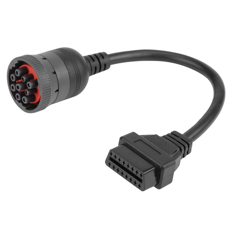 Yosoo 9 Pin to OBD2 Adapter, Truck Diagnose Interface, 16