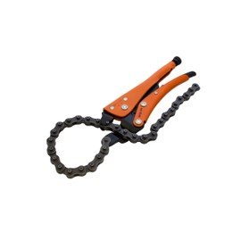 Grip-On 18110 10-Inch Chain Clamp Locking Pliers in Orange Epoxy