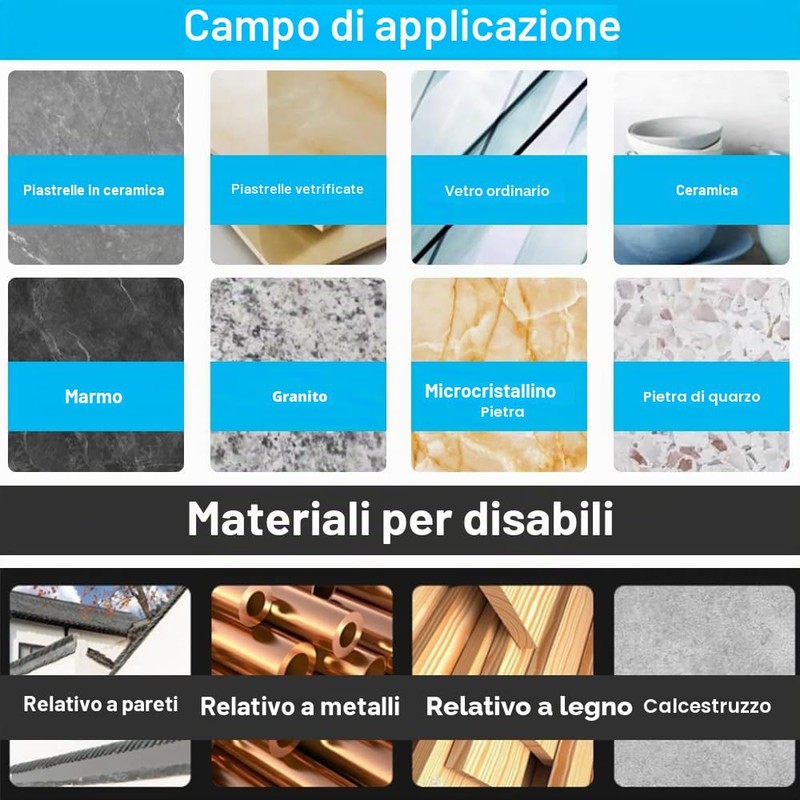 Huucozn 7 Pezzi Punte Trapano Diamantate Gres Porcellanato 5/6/8/10/12/14mm con