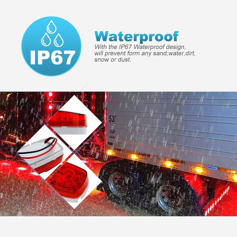 Partsam 14x Trailer RV Marker LED Light Double Bullseye 10