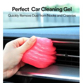 Generic Car Cleaning Gel Universal Detailing Kit Automotive Dust Car Crevice Cleaner Slime Auto Air Vent Interior Detail Removal for Car Putty Cleaning Keyboard Cleaner Car Accessories (Pink)