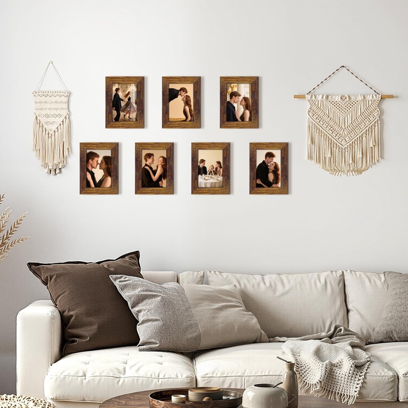 PETAFLOP 5x7 Frame Rustic Picture Frames Fits 5 by 7