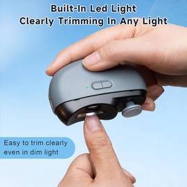 Electric Nail Clipper 3-in-1 Automatic Nail Clippers, Fingernail Toenail Trimmer Electric Toenail Clippers with LED Light Clip Storage 2 Speeds Nail C