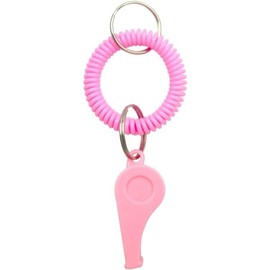 Pink Sports Whistle with Adjustable Wrist Strap - High-Frequency Sound for Coaches, Referees and Team Sports, Durable Plastic Emergency Whistle for Soccer, Baseball and Outdoor Safety