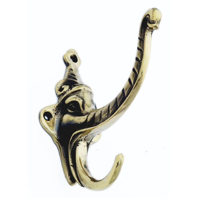 Castelion® Solid Brass Elephant Hat and Coat Hook