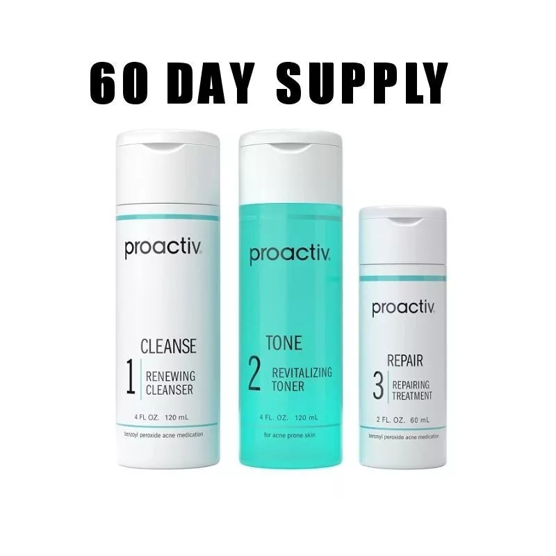Proactiv 3 Step Acne Treatment, Benzoyl Peroxide Face Wash, 60