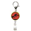Jurassic Park Rubber Dino Design Badge Reel Movie Scene ID