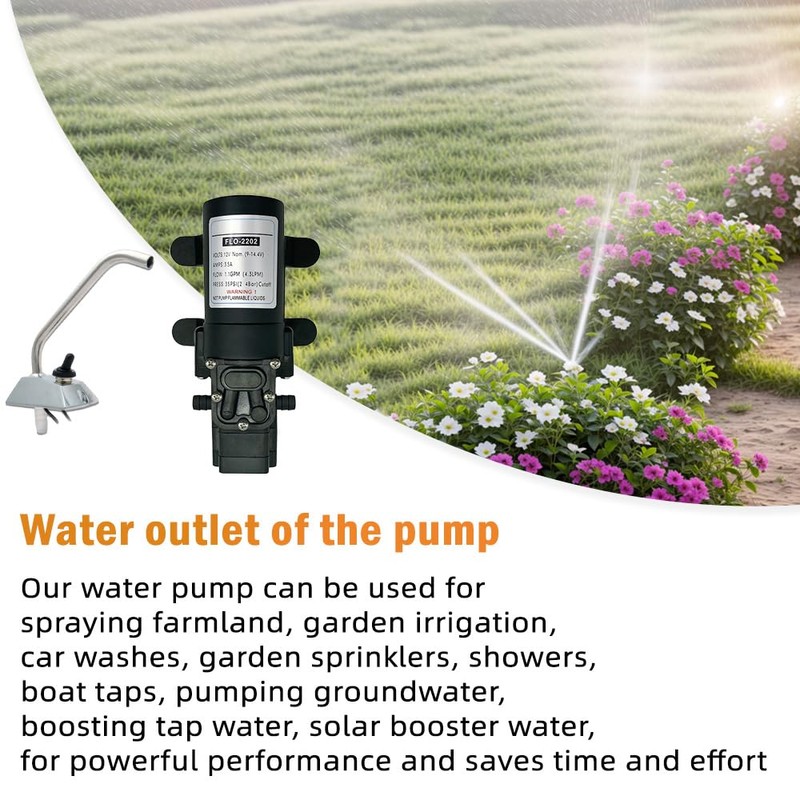 Riloer Water Pump, 12V Pump DC Self-Priming Water Pump High