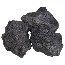 American Fire Products | Extra Large Lava Rock, 3" - 6" | Use in Fireplace, Fire Pit or Bowl | Outdoor & Indoor Volcanic Rock for Natural Gas or Propane Fires | Decorative Landscaping | 10 lb Bag