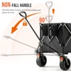 Overmont 45'' Collapsible Foldable Extended Wagon Cart - 300L Heavy